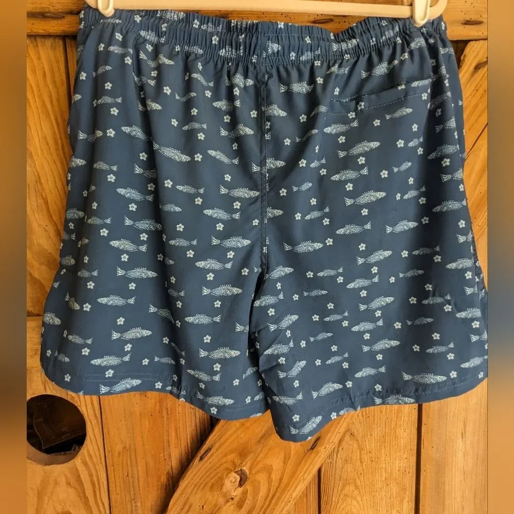 Biwisy Swim Trunks Shorts NWT size 2XL Quick Dry Mesh Blue Lining V-1
